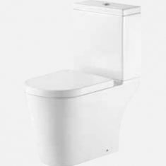 Eastbrook Metro Rimless Short Projection Close Coupled WC Pan, Cistern & Soft Close Seat