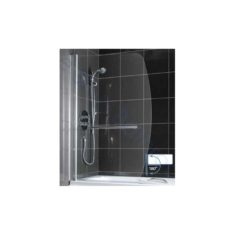 Eastbrook Sail Shape 5mm Bath Screen with Towel Rail- 1410 x 895mm