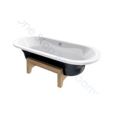 Roca Art Plus Black 1800 x 800 Freestanding Steel Bath – With Anti-Slip