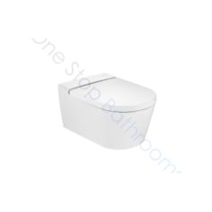 Roca Inspira Round Compact Rimless Wall Hung WC Pan & Soft Close Seat