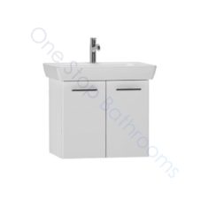 Vitra S20 65cm Wall Hung Double Door Vanity Unit with Basin – Gloss White