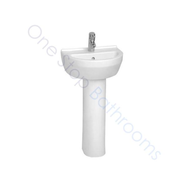Vitra S50 Round Cloakroom Basin 45 x 35cm with Full Pedestal