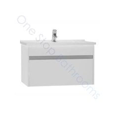 Vitra S50 80cm Vanity Unit with Drawer and Basin 1TH – Gloss White