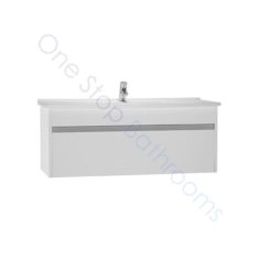 Vitra S50 120cm Vanity Unit with Drawer and Basin 1TH – Gloss White