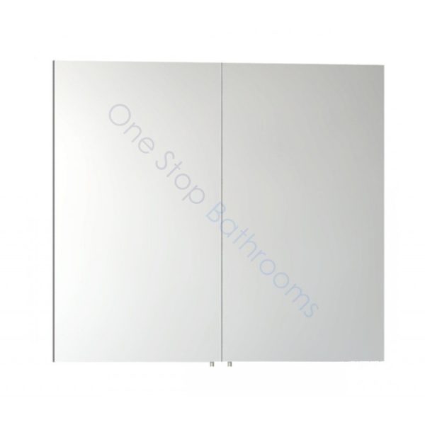Vitra S50 Double Door Mirror Cabinet 100 x 70cm - Gloss White