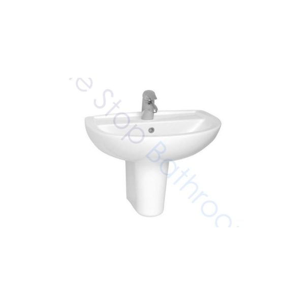 Vitra Layton Cloakroom Basin 45 x 36cm with Full Pedestal or Small Half Pedestal