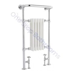 Bayswater Traditional Clifford Skinny 965 x 540mm White Towel Rail