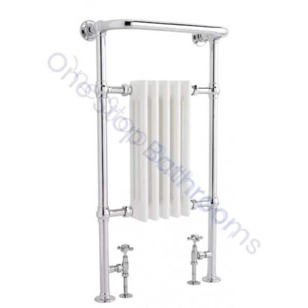 Bayswater Traditional Clifford Skinny White Towel Rail