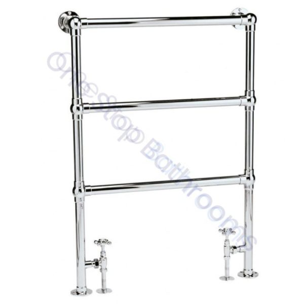 Bayswater Traditional Juliet Floor Mounted 966mm Chrome Towel Rail