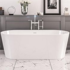 Eastbrook Beaufort Lambeth Acrylic Freestanding Bath 1590 x 740 x 560mm