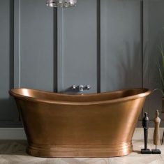 BC Designs Antique Copper Boat Bath Freestanding Classic Roll Top