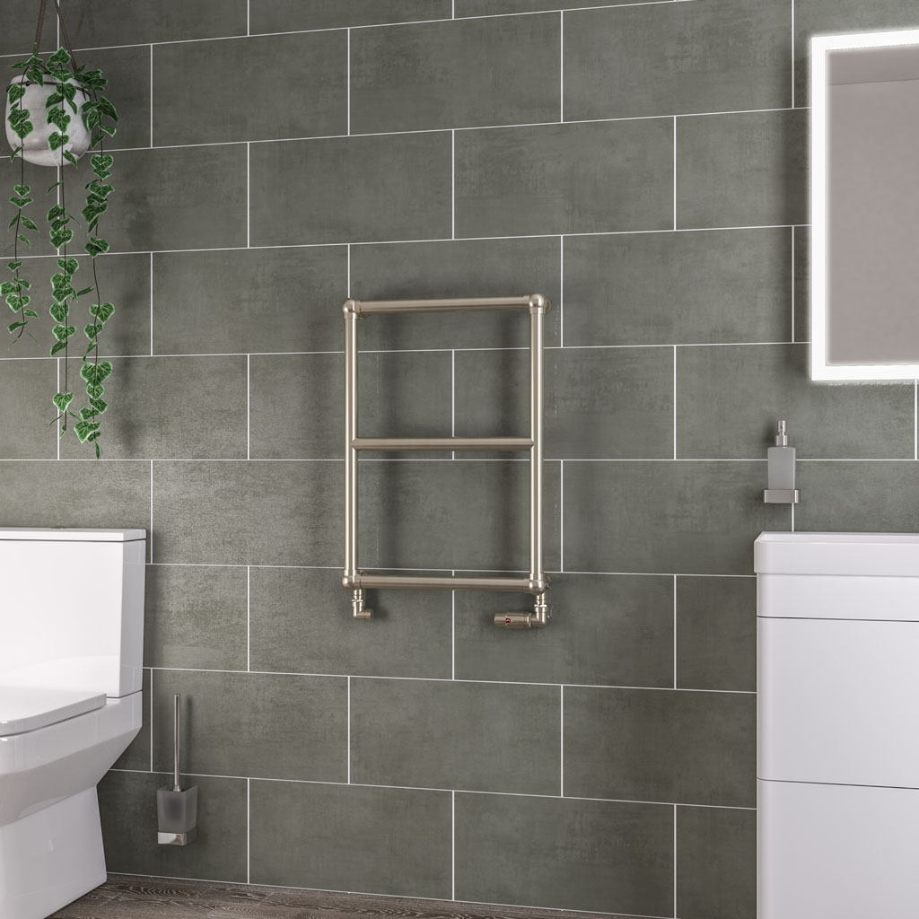 Eastbrook Stour Brushed Brass Traditional Style Towel Rail 690H x 500W -  Eastbrook Bathrooms at OneStop.