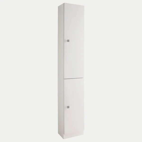 Oslo High Gloss White Tall Boy Storage Cupboard