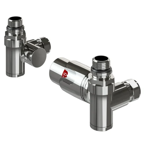 15mm Corner Dual Fuel TRV & Lockshield Valve