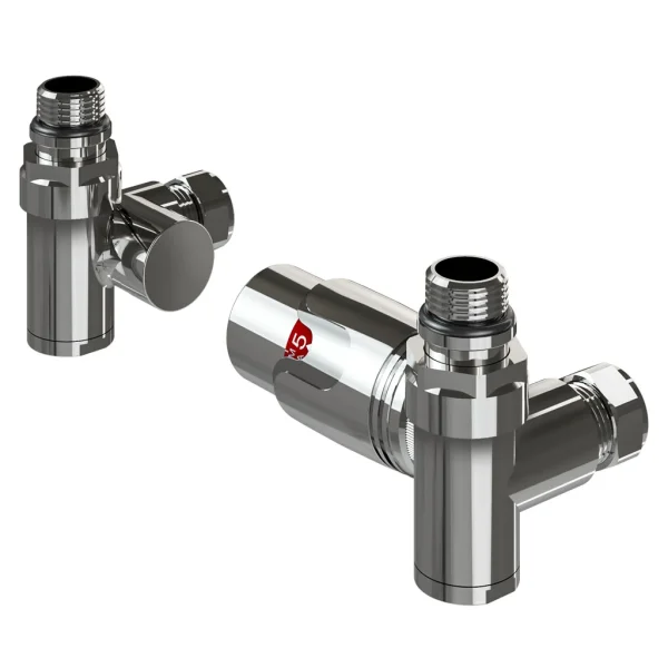 15mm Corner Dual Fuel TRV & Lockshield Valve