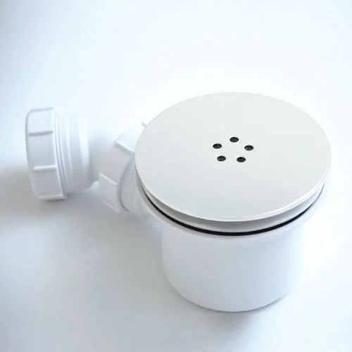 90mm Matt White Fast Flow Shower Waste