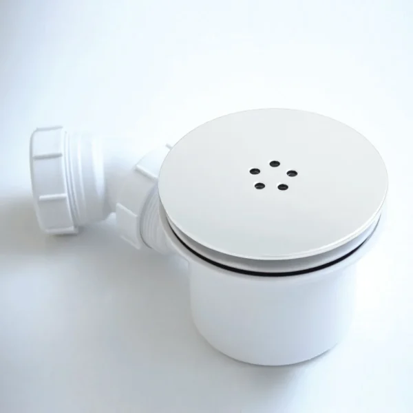 90mm Matt White Fast Flow Shower Waste