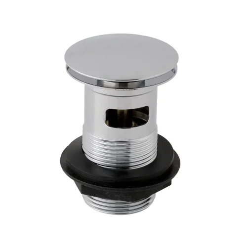 Push button basin waste