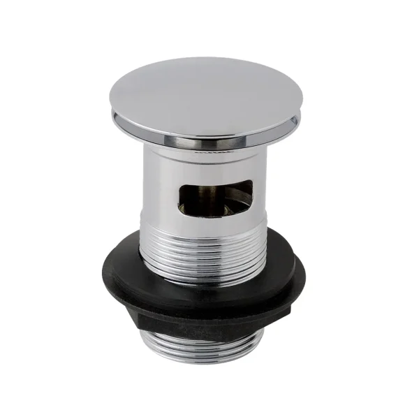 Push button basin waste