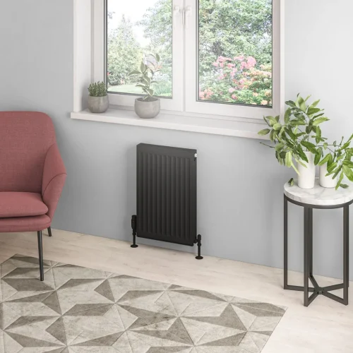 Type 21 Matt Black Central Heating Compact Panel Radiators