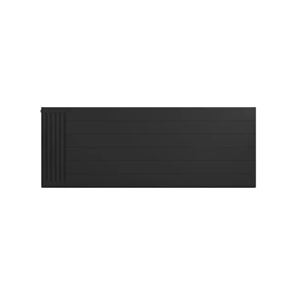Matt Black Compact Panel Flat Plate 600 Radiator Covers With Lines