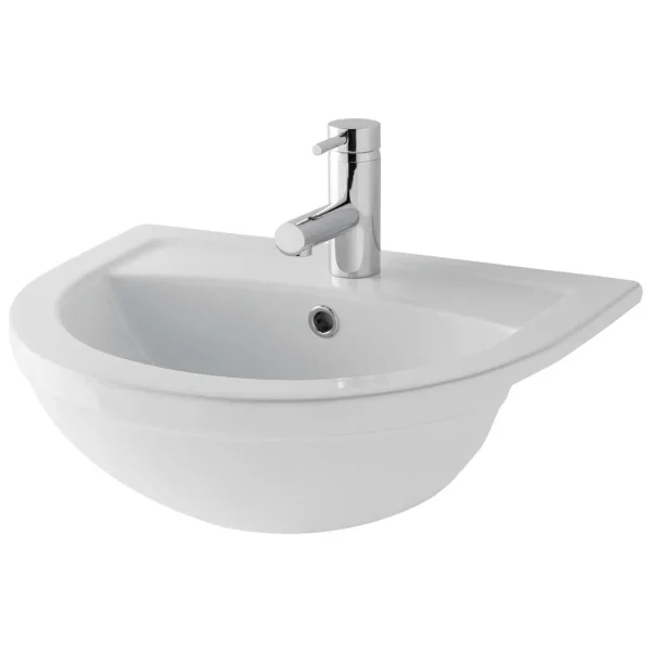 Dura semi recessed basin 1TH