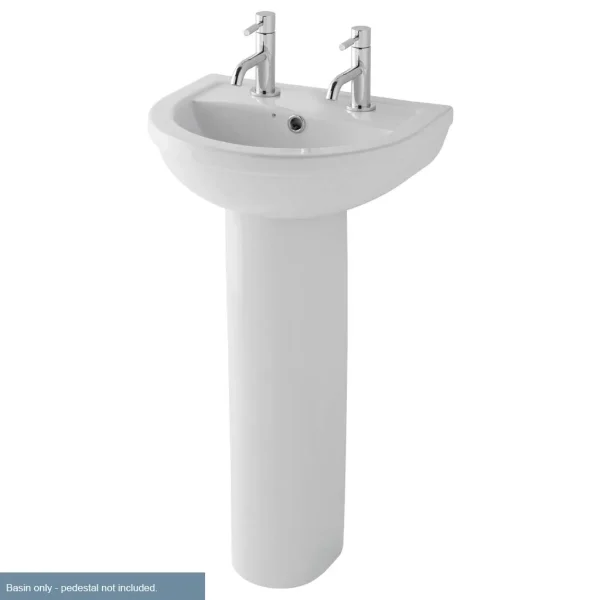 Dura Basin 2 Tape Hole  Include Fixings White