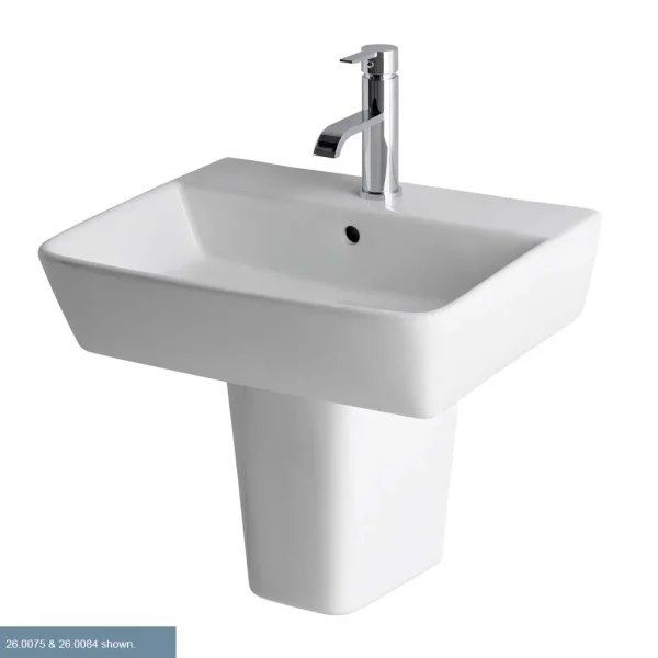 Bijou 2 Tape Hole Basin White