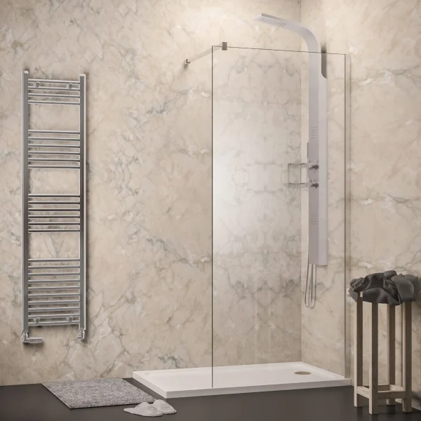 Hydropanel Shower Panelling 1200 x 2420 Travertine Gloss Wall Panel