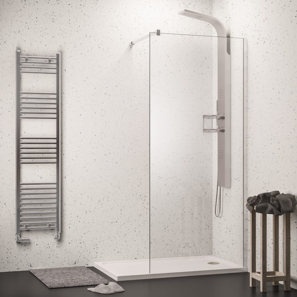 Hydropanel Shower Panelling 1200 x 2420 White Speckle Gloss Wall Panel