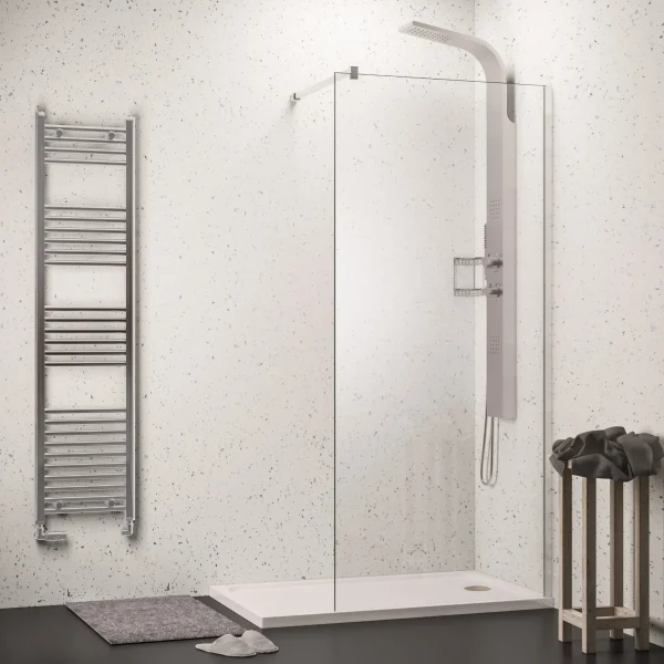 Hydropanel Shower Panelling 1200 x 2420 White Speckle Gloss Wall Panel