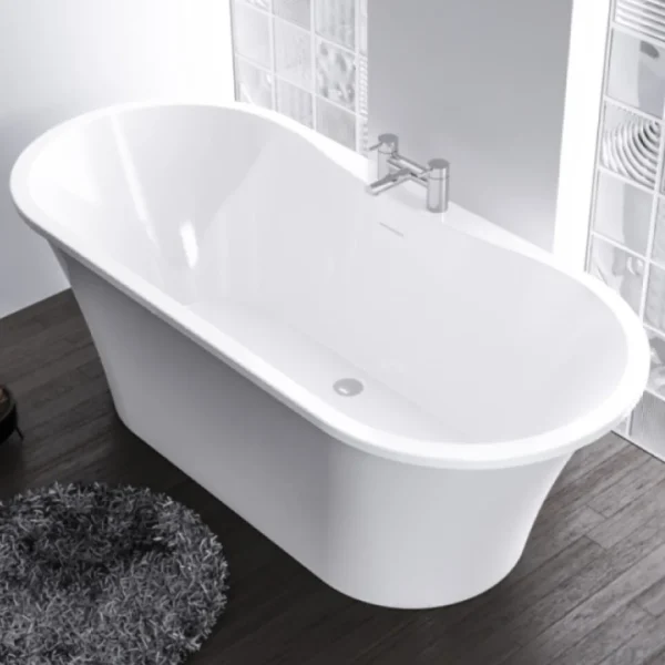 Margravine 1660 White Freestanding Bath Including Waste