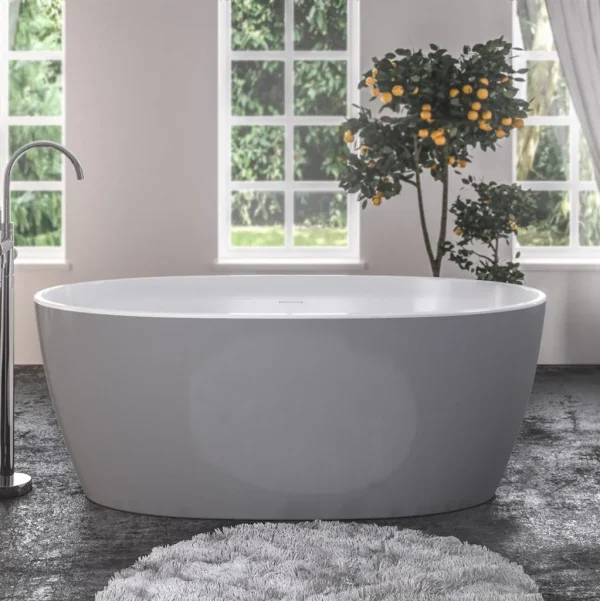 Wandsworth 1500 Grey Freestanding Bath Including Waste