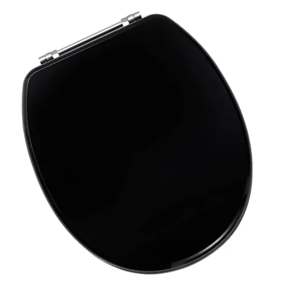 Sherwood Wooden Toilet Seat With Chrome Hinges