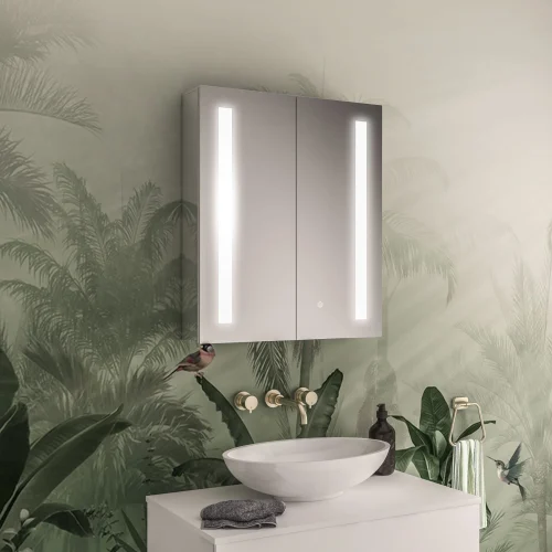 Castellano 700 x 600 2 Door LED Bathroom Mirror Cabinet