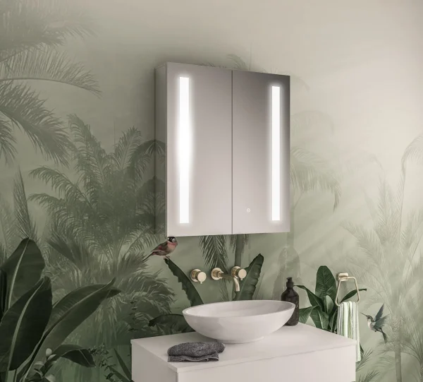 Castellano 700 x 800 2 Door LED Bathroom Mirror Cabinet