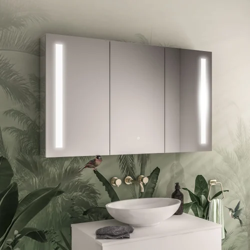 Castellano 700 x 1200 3 Door LED Bathroom Mirror Cabinet