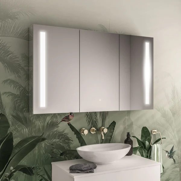 Castellano 700 x 1200 3 Door LED Bathroom Mirror Cabinet
