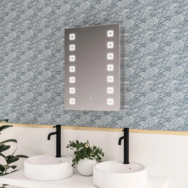 Chiana 700 x 500 1 Door LED Bathroom Mirror Cabinet