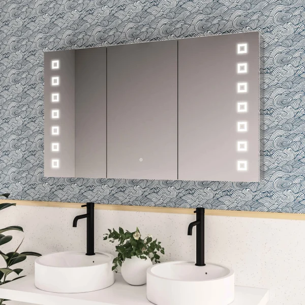Chiana 700 x 1200 3 Door LED Bathroom Mirror Cabinet