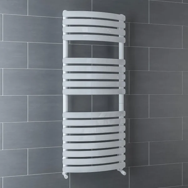 Clearance - Staverton 600 x 500 Tube on Tube Curved Heated Towel Rail