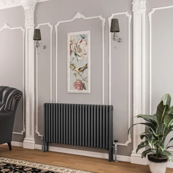Mild Steel Imperia 3 Gloww Matt Anthracite Column Radiator