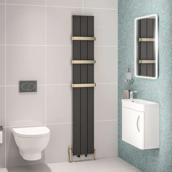Mersey Matt Anthracite Aluminium Designer Radiator
