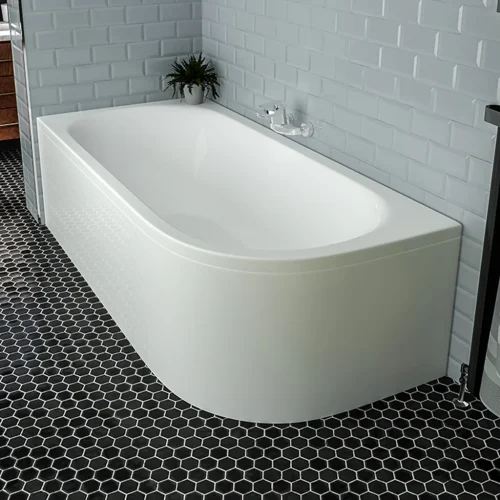Biscay Double Ended White Corner Bath