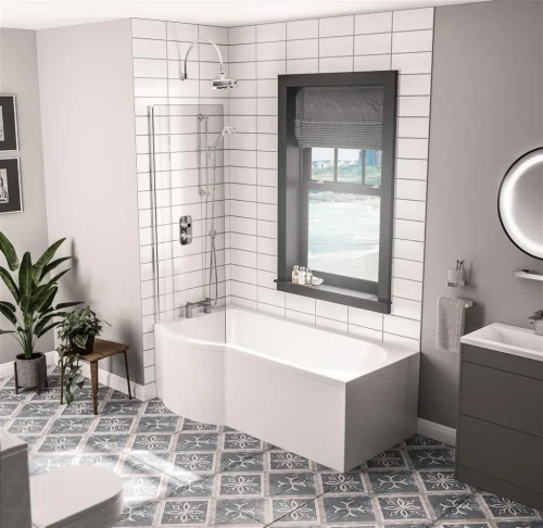 Portland 1500 Left Hand P-Shape Bath
