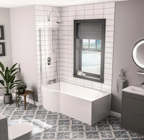 Portland 1500 Left Hand P-Shape Bath