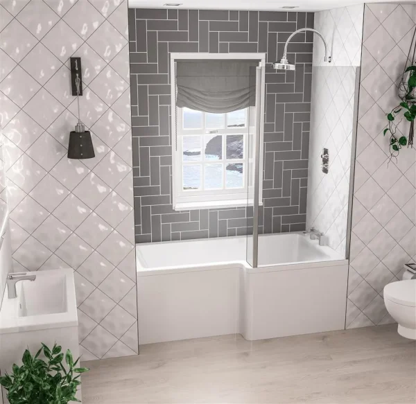 Portland Beauforte 1500 Right Hand L-Shape Bath