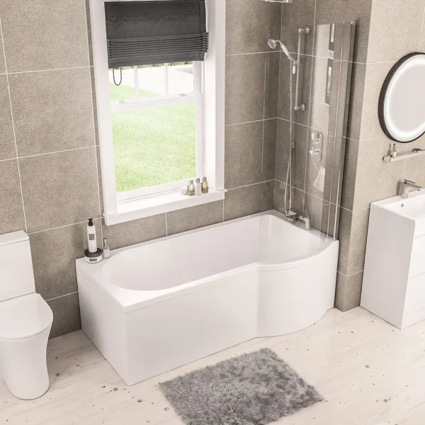 Portland Beauforte 1700 Right Hand P-Shape Bath