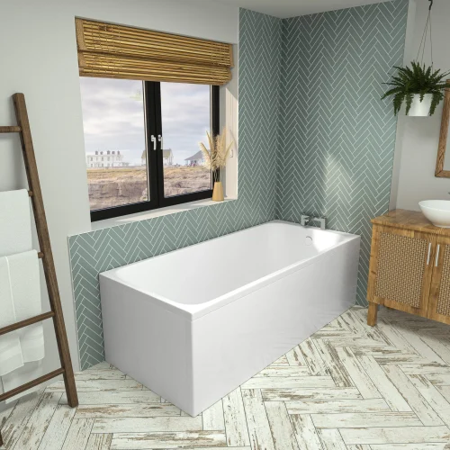 Beauforte White Front Bath Panel Height 560mm - 1675