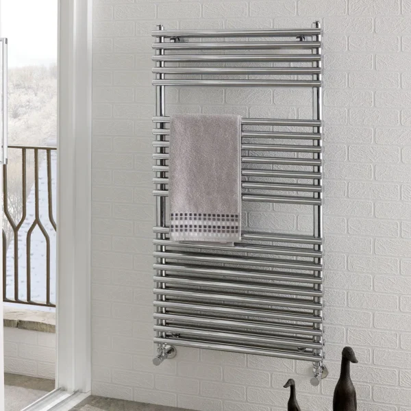 Double 1200 x 400 Tube on Tube Multirail Heated Towel Rail